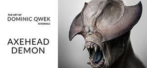 Sculpting and Rendering an Axehead Demon banner