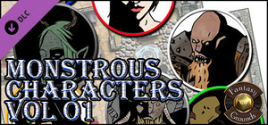 Fantasy Grounds - Monstrous Characters Vol 1 (Token Pack) banner