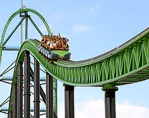 Roller coaster make you scream banner