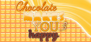 Chocolate makes you happy 3 banner
