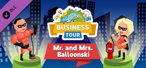 Business tour. Crazy Heroes: Mr. and Mrs. Balloonski banner