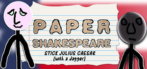Paper Shakespeare: Stick Julius Caesar (with a dagger) banner
