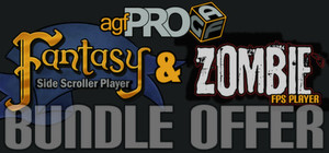 Axis Game Factory + Zombie FPS and Fantasy Side-Scroller Player banner