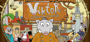 Viktor, a steampunk adventure banner