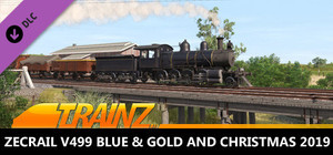 Trainz 2019 DLC - ZecRail V499 Blue & Gold and Christmas 2019 banner
