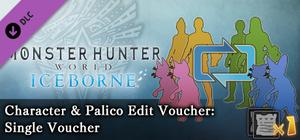 Monster Hunter: World - Character & Palico Edit Voucher: Single Voucher banner