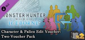 Monster Hunter: World - Character & Palico Edit Voucher: Two-Voucher Pack banner