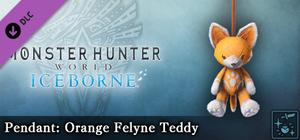 Monster Hunter World: Iceborne - Pendant: Orange Felyne Teddy banner