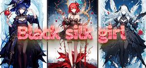 Black silk girl banner