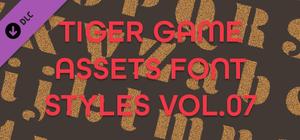 TIGER GAME ASSETS FONT STYLES VOL.07 banner