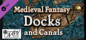 Fantasy Grounds - Black Scrolls Docks and Canals (Map Tile Pack) banner