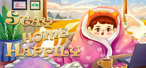 Stay home happily banner