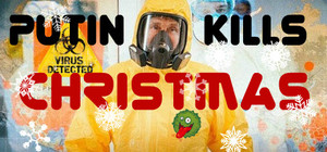 Putin kills: Christmas banner