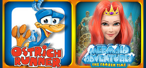 2 in 1 Ostrich Runner+Mermaid Adventures banner
