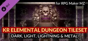 RPG Maker MZ - KR Elemental Dungeon Tileset - Dark Light Lightning Metal banner