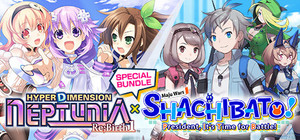 Shachibato! × Hyperdimension Neptunia Re;Birth1 banner