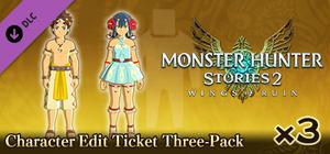 Monster Hunter Stories 2: Wings of Ruin - Character Edit Ticket Three-Pack banner