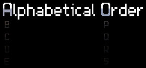 Alphabetical Order banner