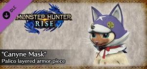 MONSTER HUNTER RISE - "Canyne Mask" Palico layered armor piece banner