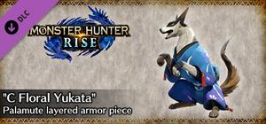 MONSTER HUNTER RISE - "C Floral Yukata" Palamute layered armor piece banner
