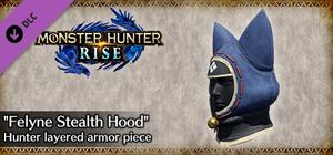 Monster Hunter Rise - "Felyne Stealth Hood" Hunter layered armor piece banner