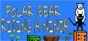 Polar Bear Riding A Ninja banner