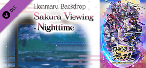 Touken Ranbu Warriors - Honmaru Backdrop "Sakura Viewing - Nighttime" banner