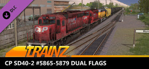 Trainz 2022 DLC - CP SD40-2 #5865-5879 Dual Flags banner