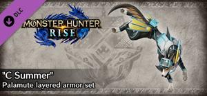 Monster Hunter Rise - "C Summer" Palamute layered armor set banner