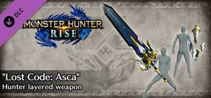 Monster Hunter Rise - "Lost Code: Asca" Hunter layered weapon (Great Sword) banner