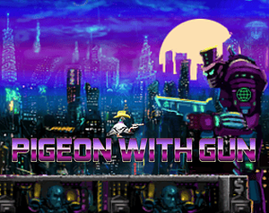 Pigeon with Gun banner