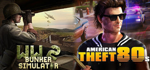 WW2: Bunker Simulator + American Theft 80s banner
