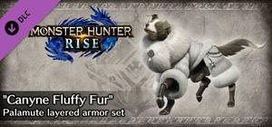 Monster Hunter Rise - "Canyne Fluffy Fur" Palamute layered armor set banner