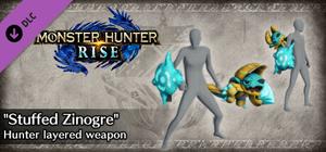 Monster Hunter Rise - "Stuffed Zinogre" Hunter layered weapon (Sword & Shield) banner