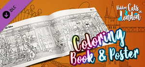 Hidden Cats in London - Printable PDF Coloring Book and Poster banner