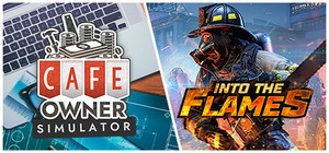 Cafe in flames banner