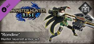 Monster Hunter Rise - "Rondine" Hunter layered armor set banner