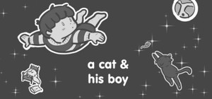 a cat & his boy banner