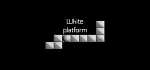 White platform banner