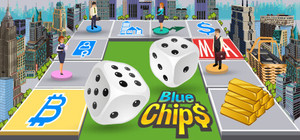 Blue Chips: economic multiplayer board game banner