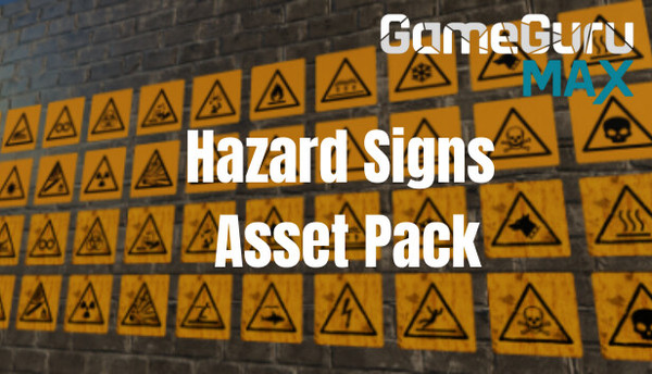 GameGuru MAX Modern Day Asset Pack - Hazard Signs banner