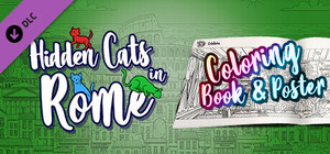 Hidden Cats in Rome - Printable PDF Coloring Book and Poster banner