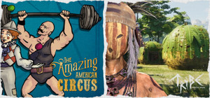 The Amazing American Circus and Tribe banner