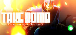 TAKE BOMB: The suit take off banner