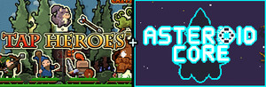Asteroid Core + Tap Heroes banner