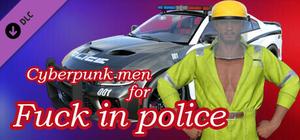 Cyberpunk men for Fuck in police banner