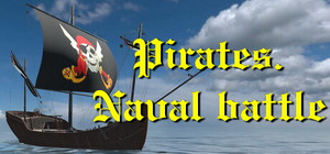 Pirates. Naval battle banner