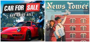 Car For Sale Sim 2023 with News Tower banner