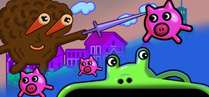 Frogs and candies banner