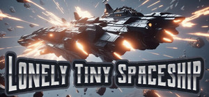 Lonely tiny spaceship banner